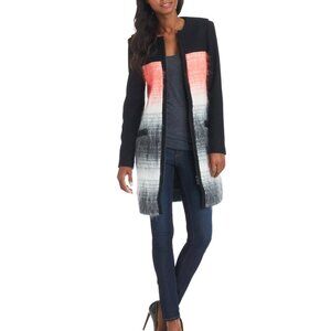 ADIDAS Silver Label New Wool Coat NEW Luxury Topper Women's L Black $1K